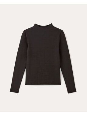 Everlane The Form Funnel-Neck Tee Women's Size Large in Black New With Tags!